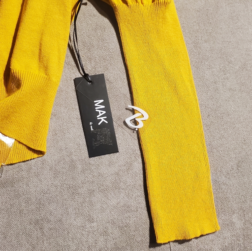 Mak B mustard cropped sweater - Picture 6 of 8